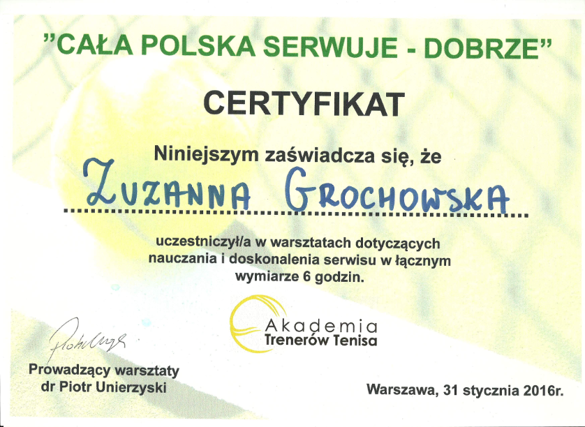 lekcje tenisa w Warszawie